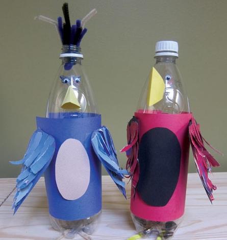 Burung Dari Botol Plastik Bergembiralah