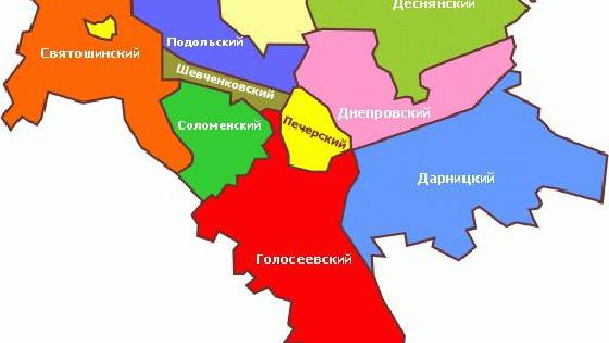 基辅市行政地图图片
